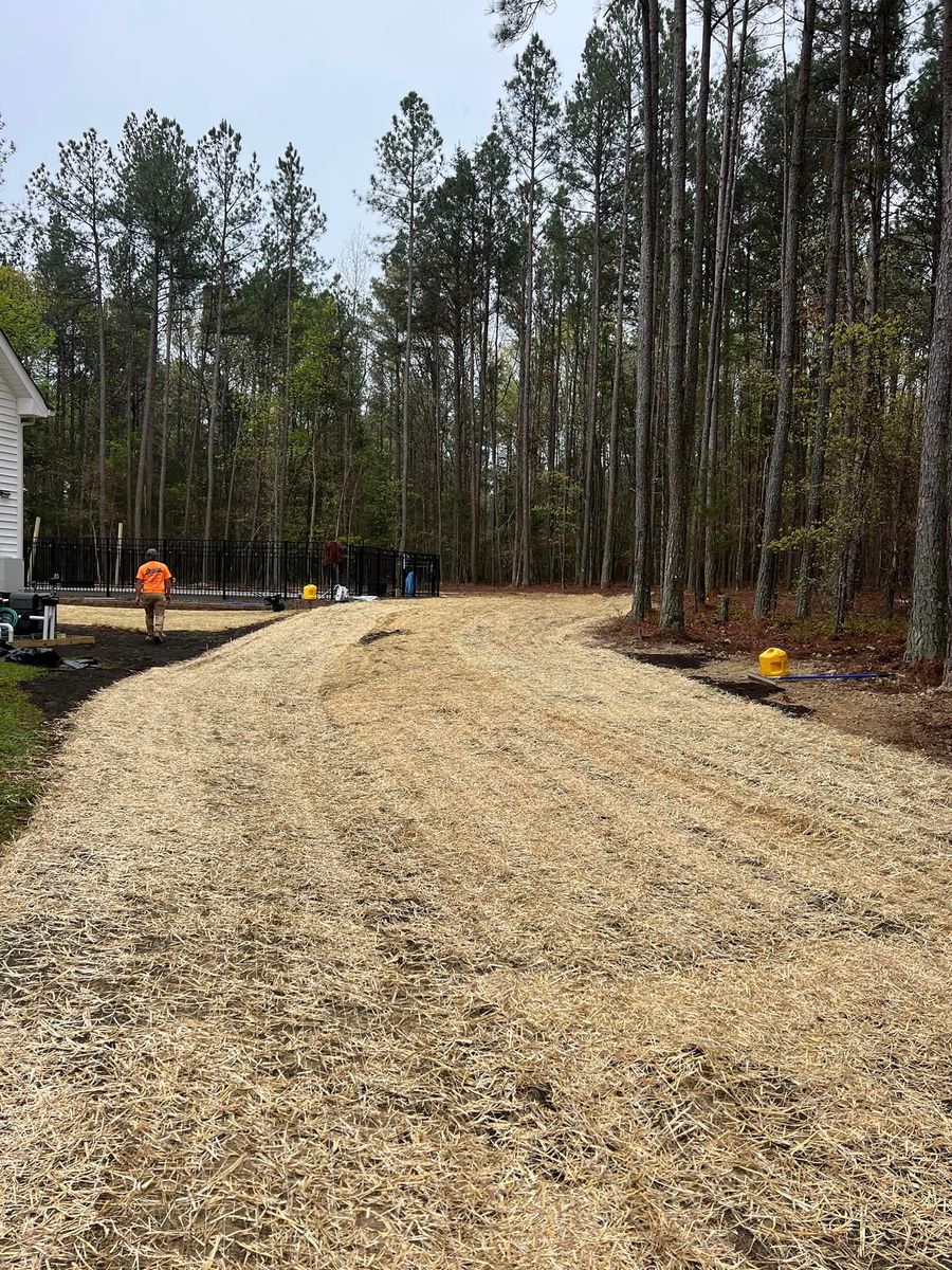 Grading for KM Landworks in Moncure ,  NC