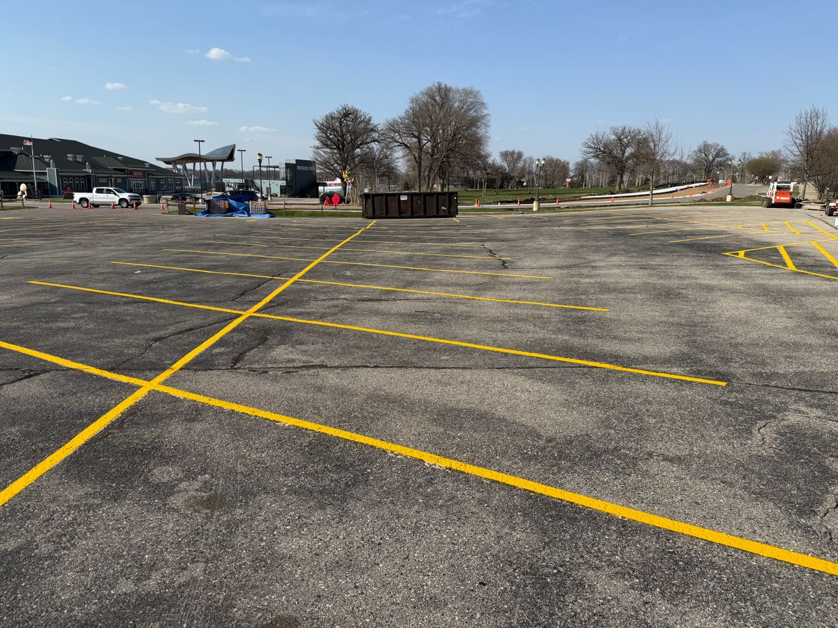 Line Striping for Midwest Line Striping LLC in Spirit Lake, IA