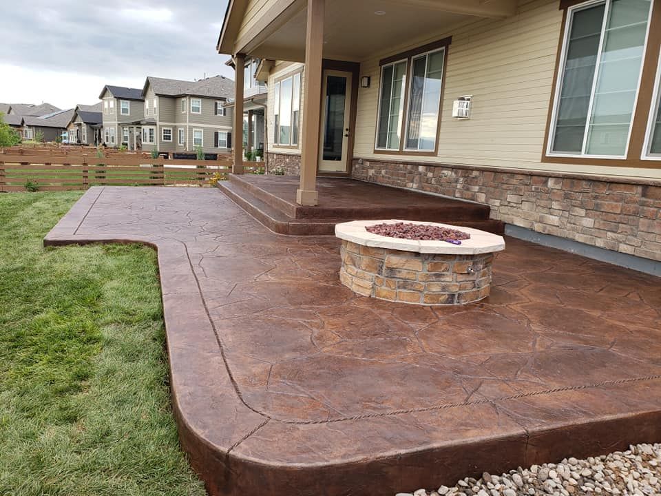 Stamped Concrete Installation for RT Custom Concrete LLC in Longmont, CO