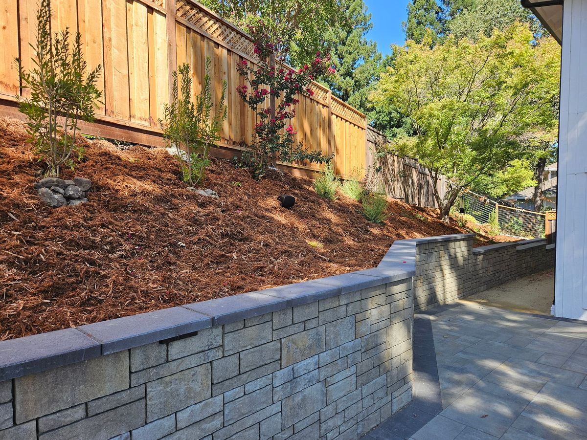 Retaining Wall Construction for Martin Stanko Landscape Construction in Livermore, CA