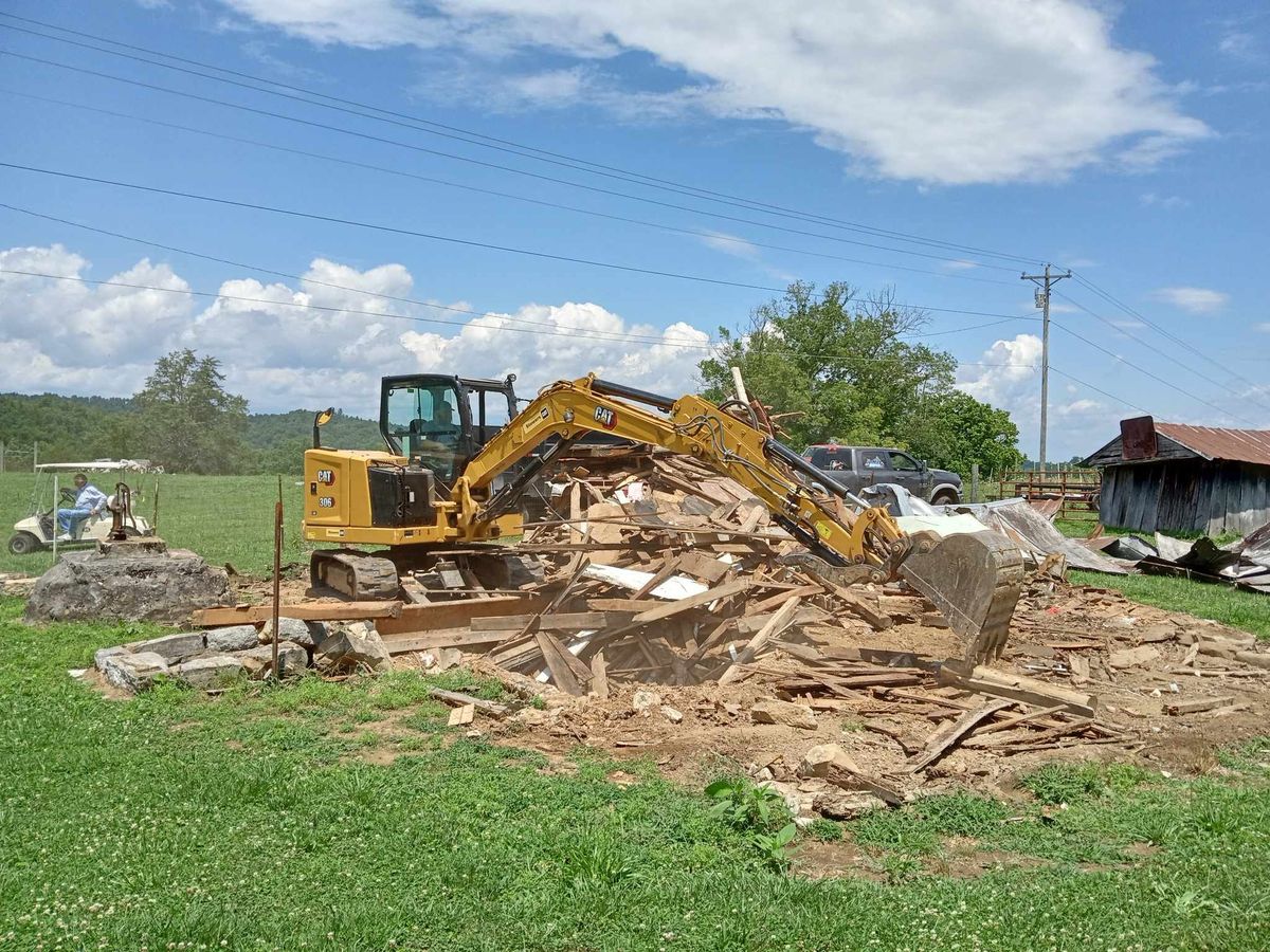 Land Clearing & Demolition for Walker Excavation in Tazewell, TN