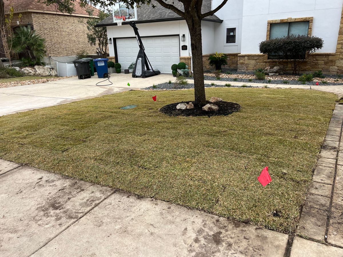 Mulch Installation for DR Landscape in San Antonio, TX