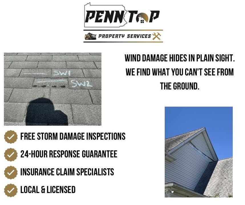 Roof Inspection for Penn Top Property Services in Lake Meade, PA