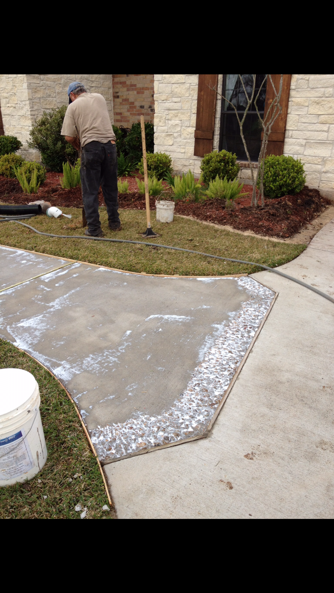Concrete Resurfacing for Texas Curb N Borders in Houston, TX