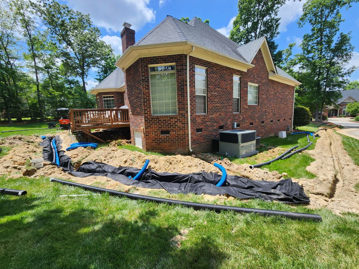 French Drains for Drain My lawn in Charlotte, NC