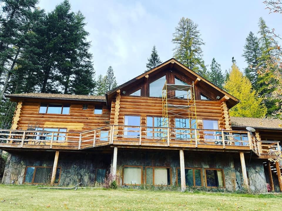 Staining for True Blue Logworks LLC in Corvallis, MT