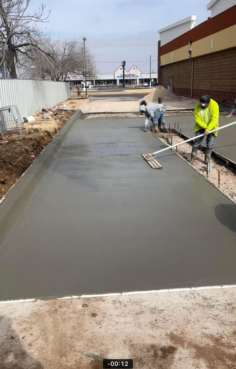 Commercial driveways for RM Concrete Construction,LLC. in Norman, , OK