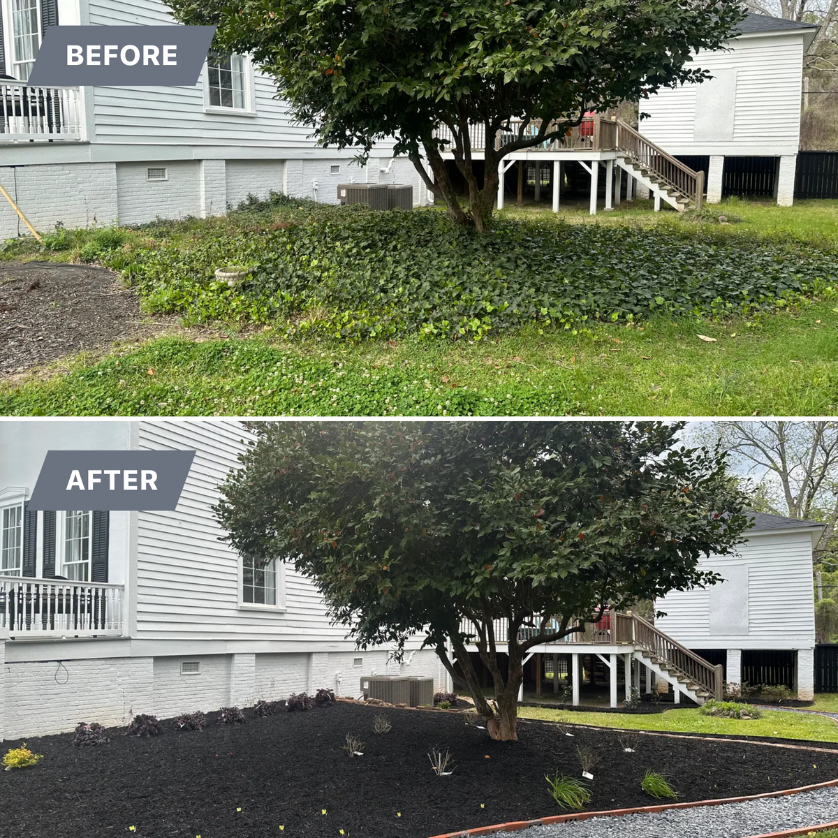 Pinestraw/Mulch installation for Hedgecraft Landscaping LLC in Senoia, GA