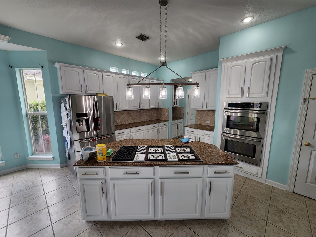 Kitchen and Cabinet Refinishing for Noah’s Art Painting in Celebration, FL