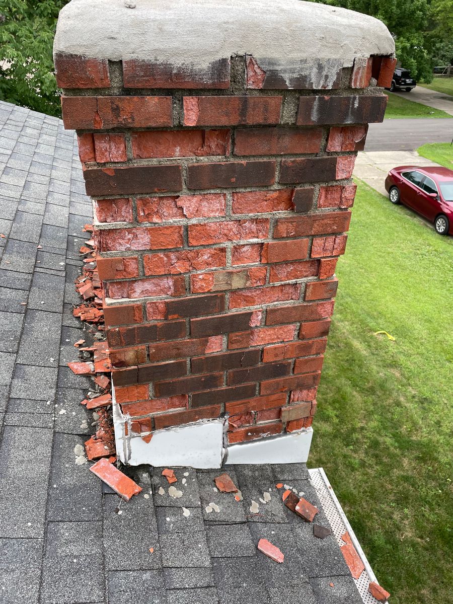 Chimney flashing for Precious Roofing in Madeira, OH