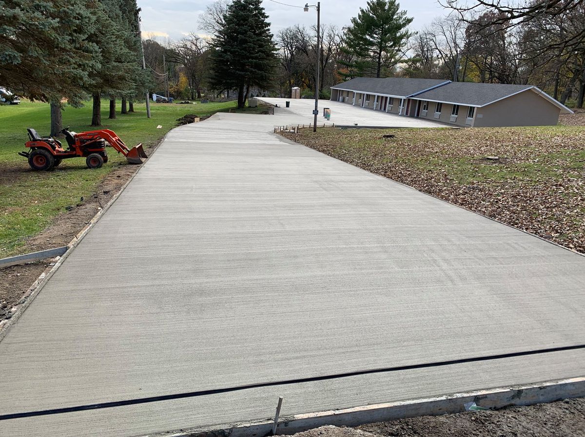 Sidewalk Installation for Kurth Concrete in Hebron, IL