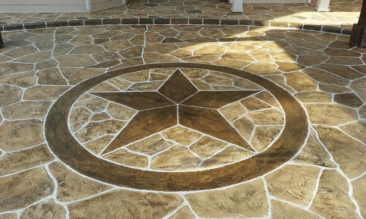 Stamped Concrete Installations for Texas Curb N Borders in Houston, TX