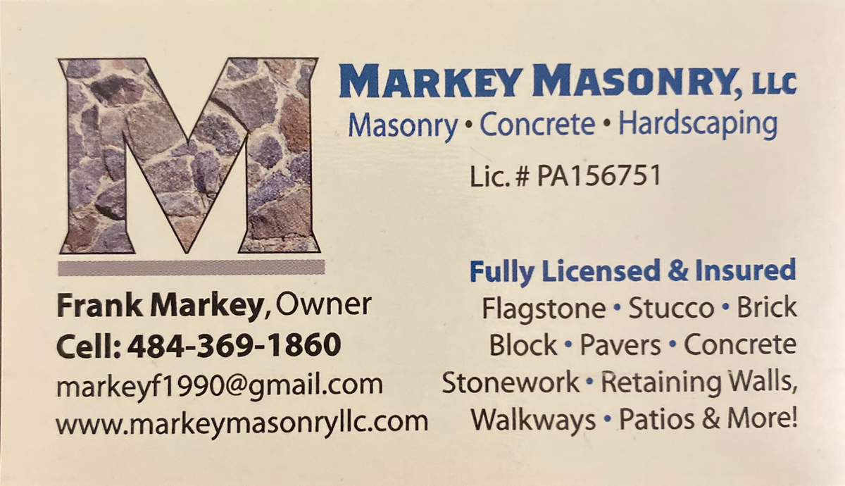 Patio Design & Construction for Markey Masonry LLC in Phoenixville, PA