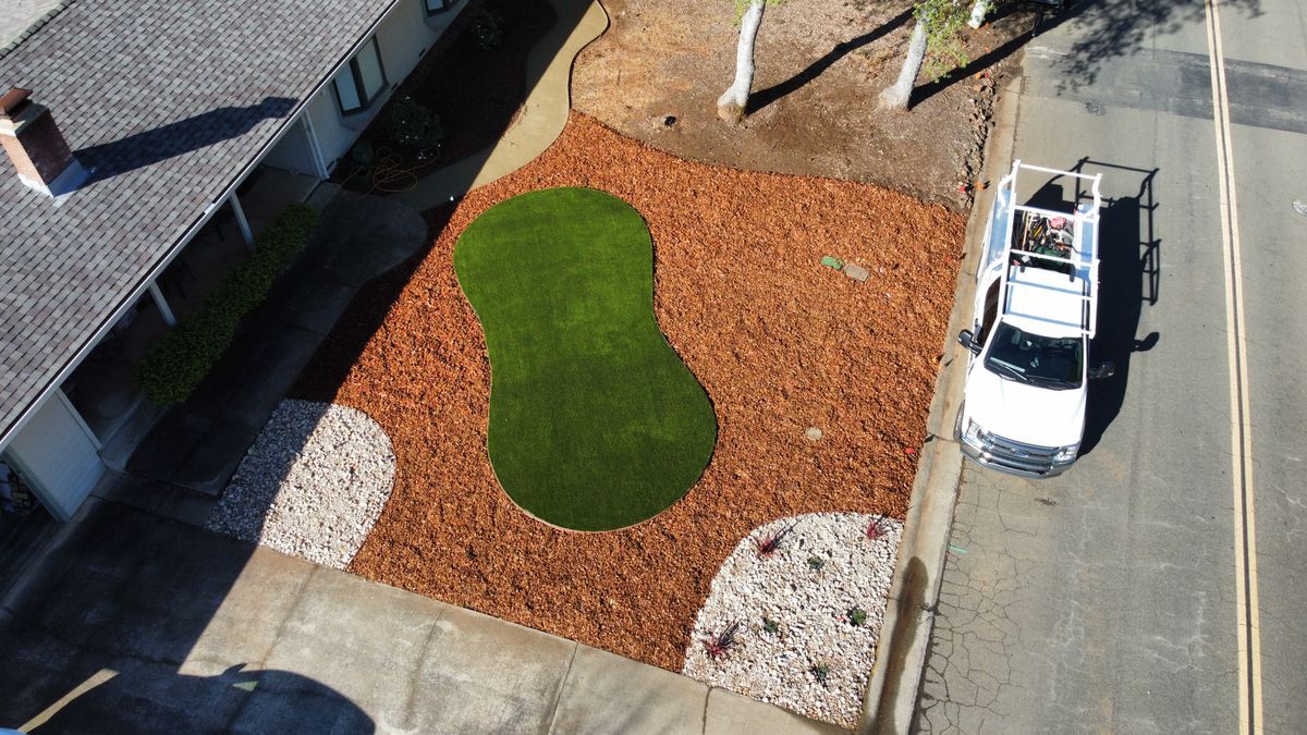 Artificial turf installation for Diamond Landscape & Hardscape in Diamond Springs, CA