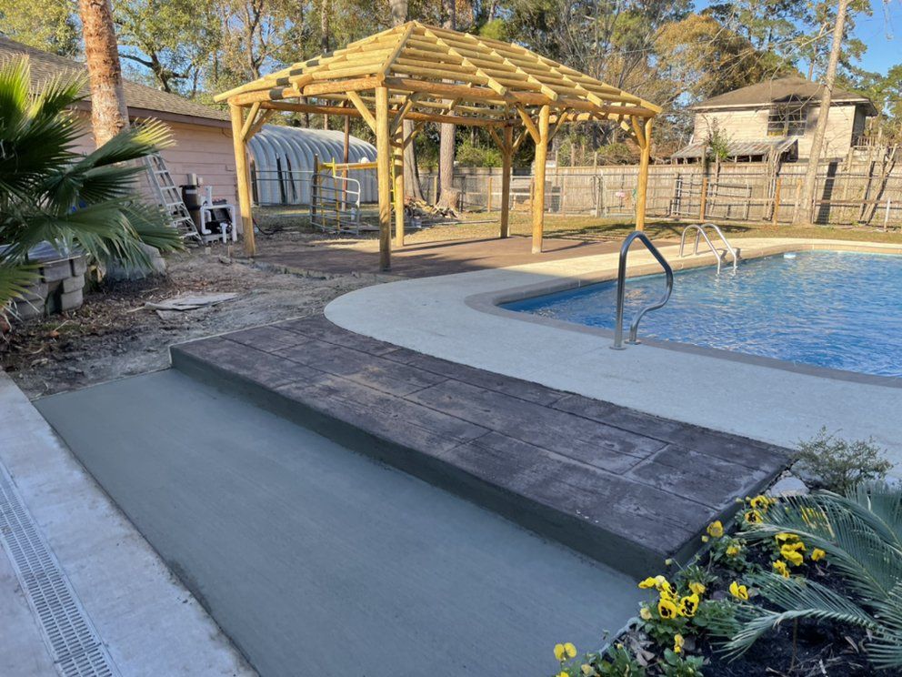 Patio Design & Installation for Texas Bay Concrete in Houston, TX