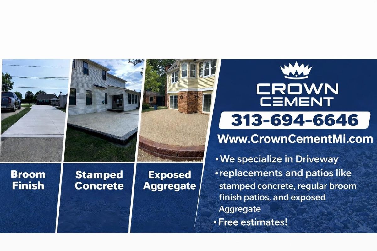 Concrete for Crown Cement in Lincoln Park, MI