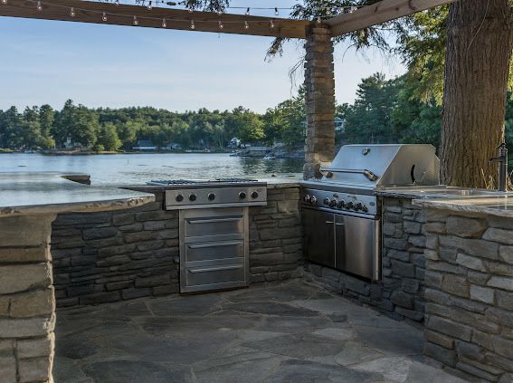 Outdoor kitchens and fireplaces for Jacks Lawn & Landscape LLC  in Hastings, NE