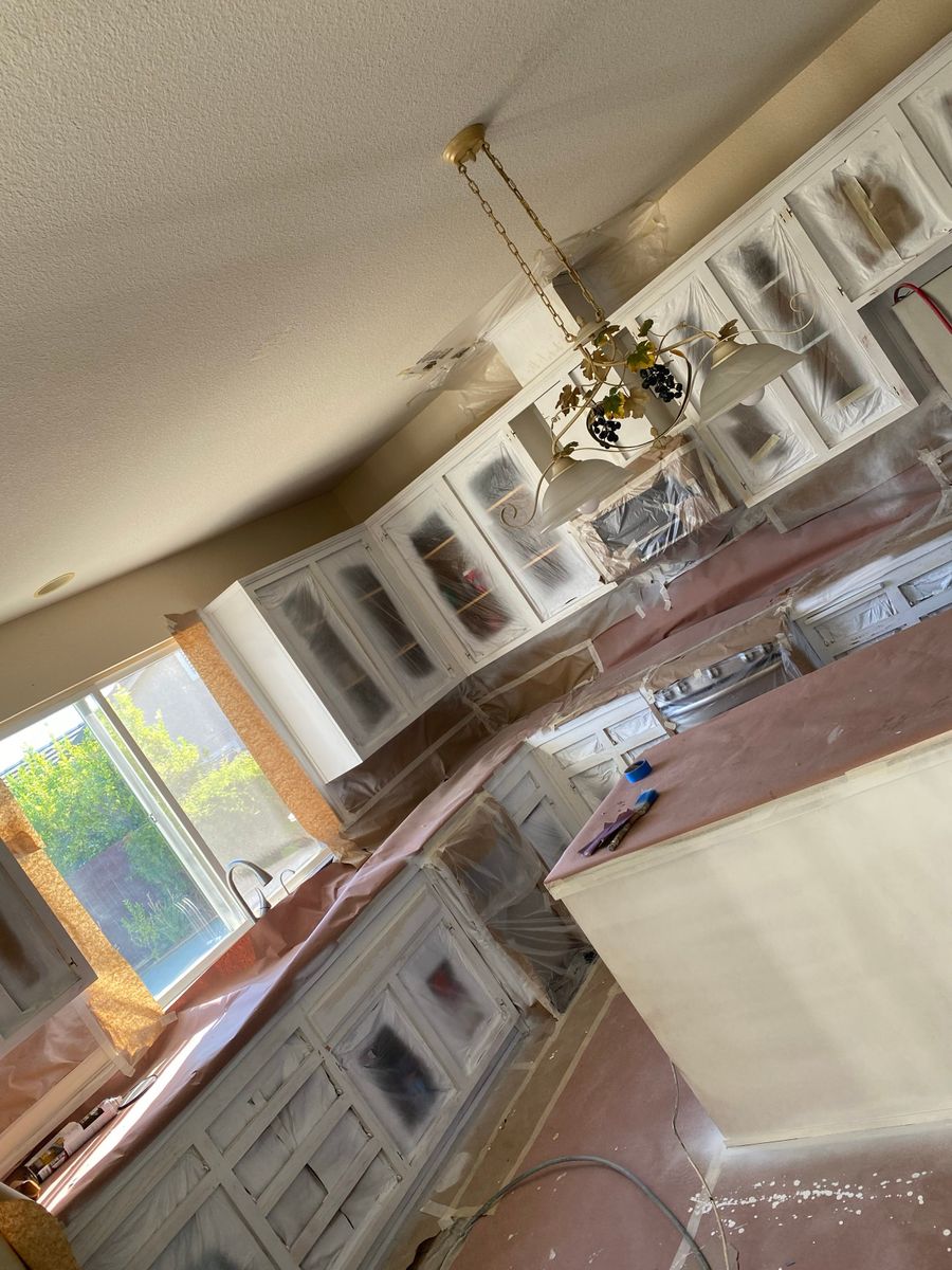 Kitchen and Cabinet Refinishing for Fred's Painting in Turlock, CA