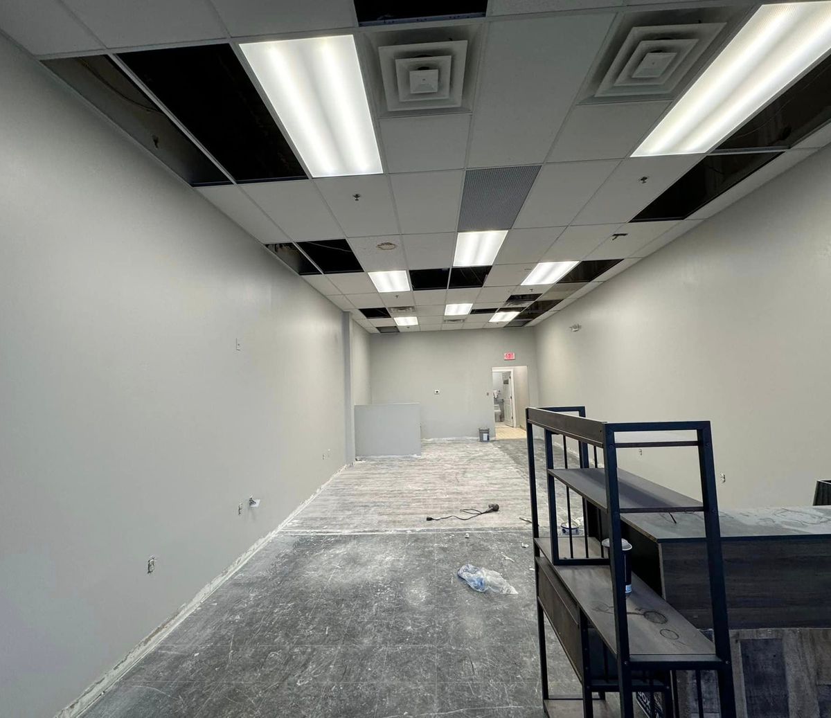 Basement water ceiling for  C&M Painting Finishing in Rochester, NY