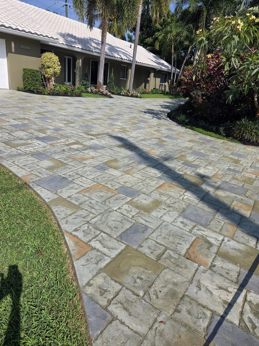 Patio Design & Installation for Beautiful and Affordable Stamped Concrete by Castilla Concrete Finish Design Corp in Sunrise, FL