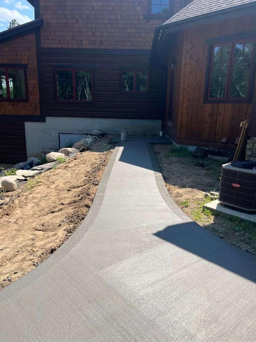 Sidewalk Installation for Nick's Concrete & Masonry in Baxter, MN