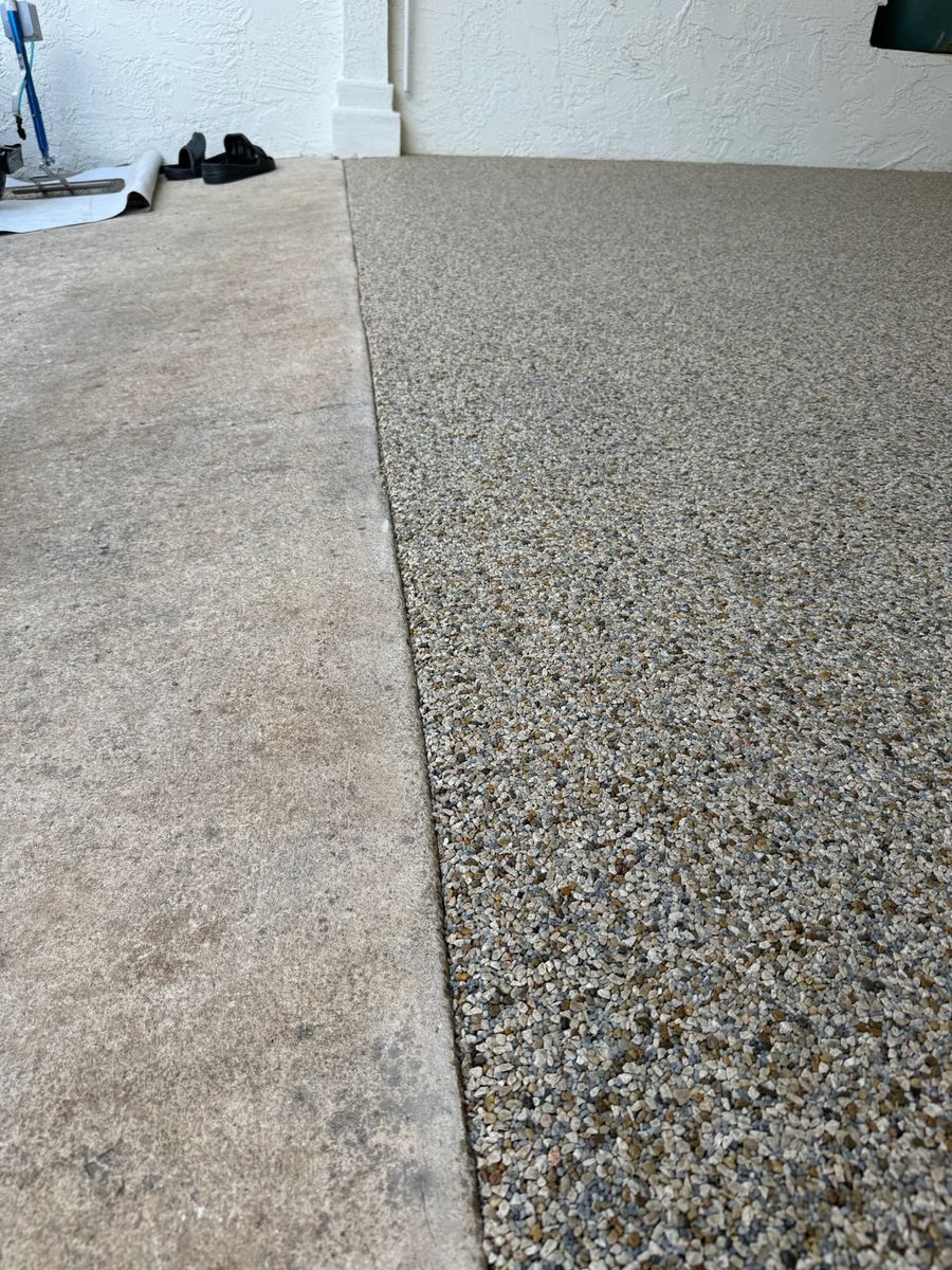 Rubber Stone Overlay for TEX STONE Resin & Epoxy Coatings in Schertz, TX
