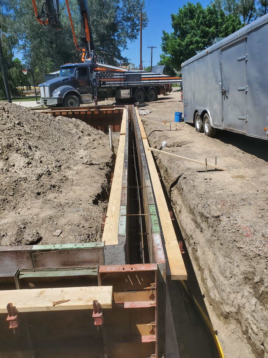 Concrete for Pinewood Construction. LLC in Miles City, MT