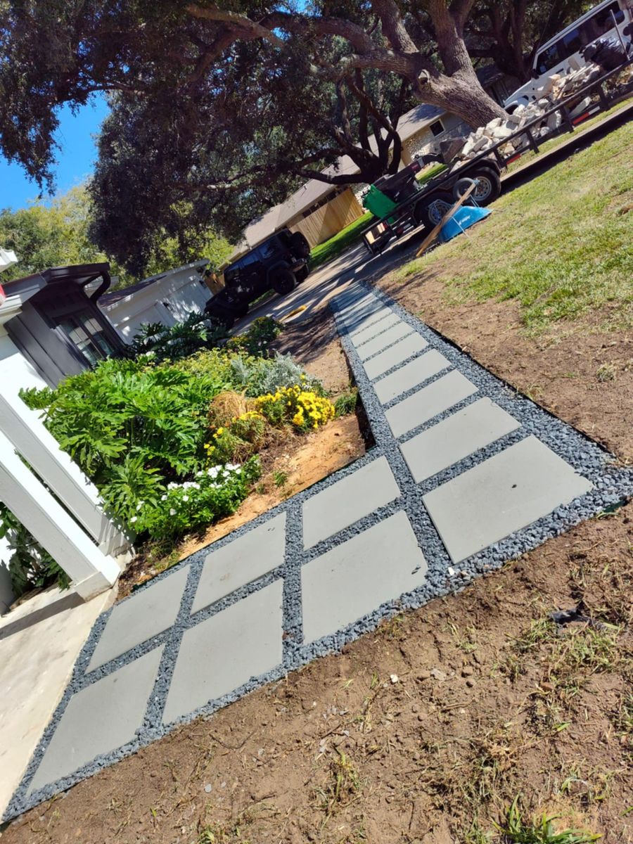 Sidewalk Installation for NG Concrete Services in Houston, TX