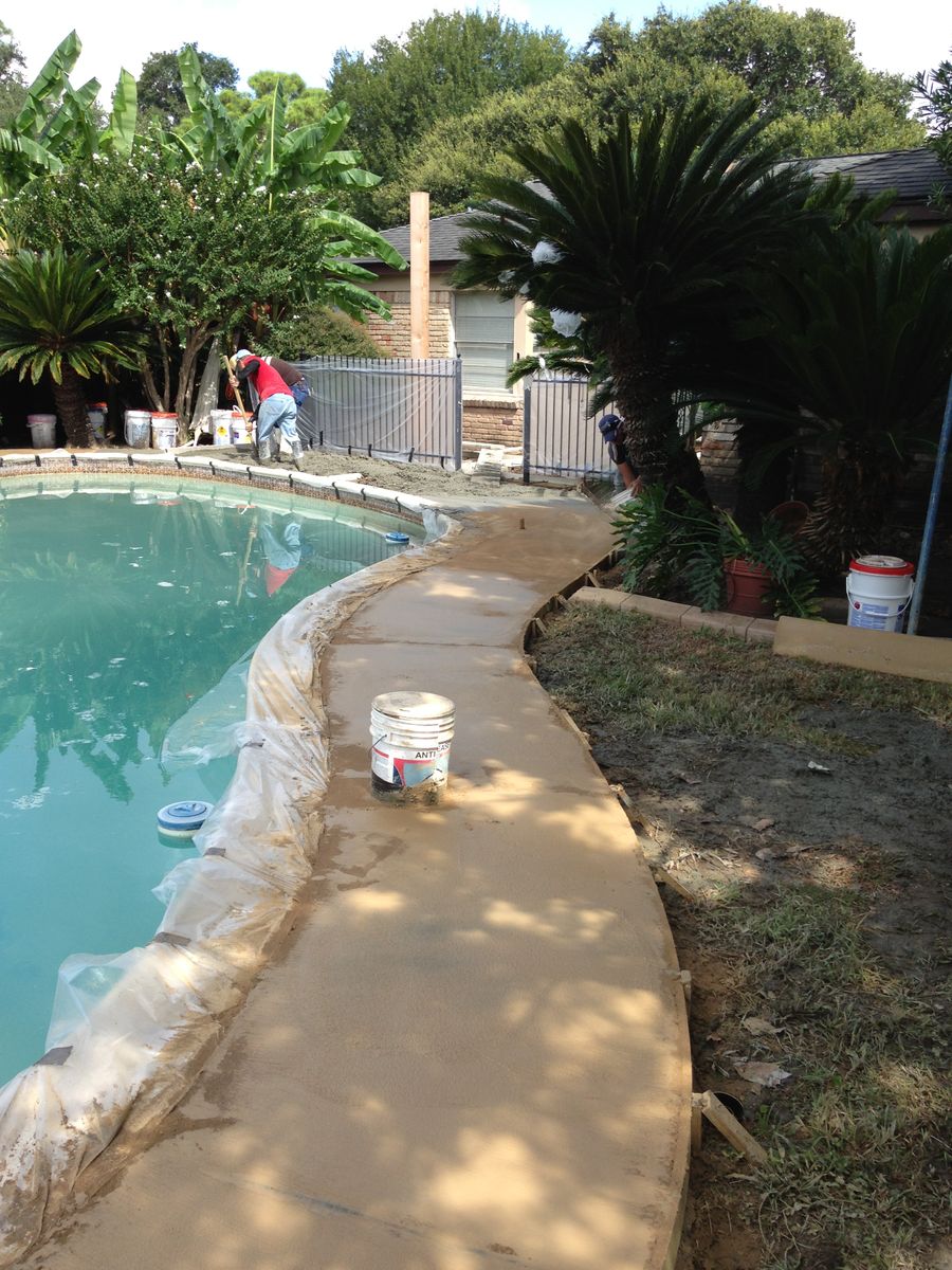 Pool Remodels for Texas Curb N Borders in Houston, TX