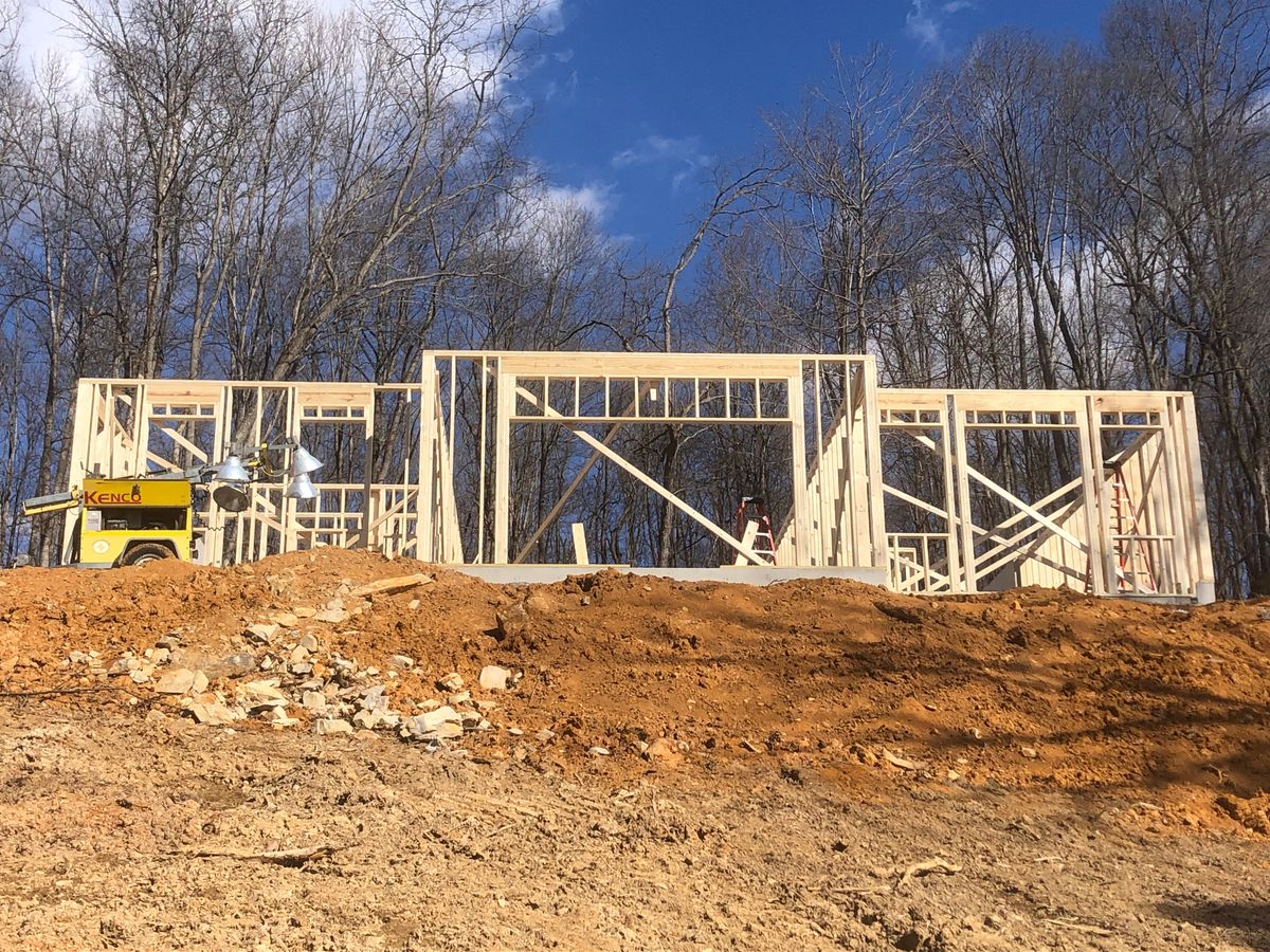 Framing for Rockbridge Home and Barns in Rockbridge County, VA