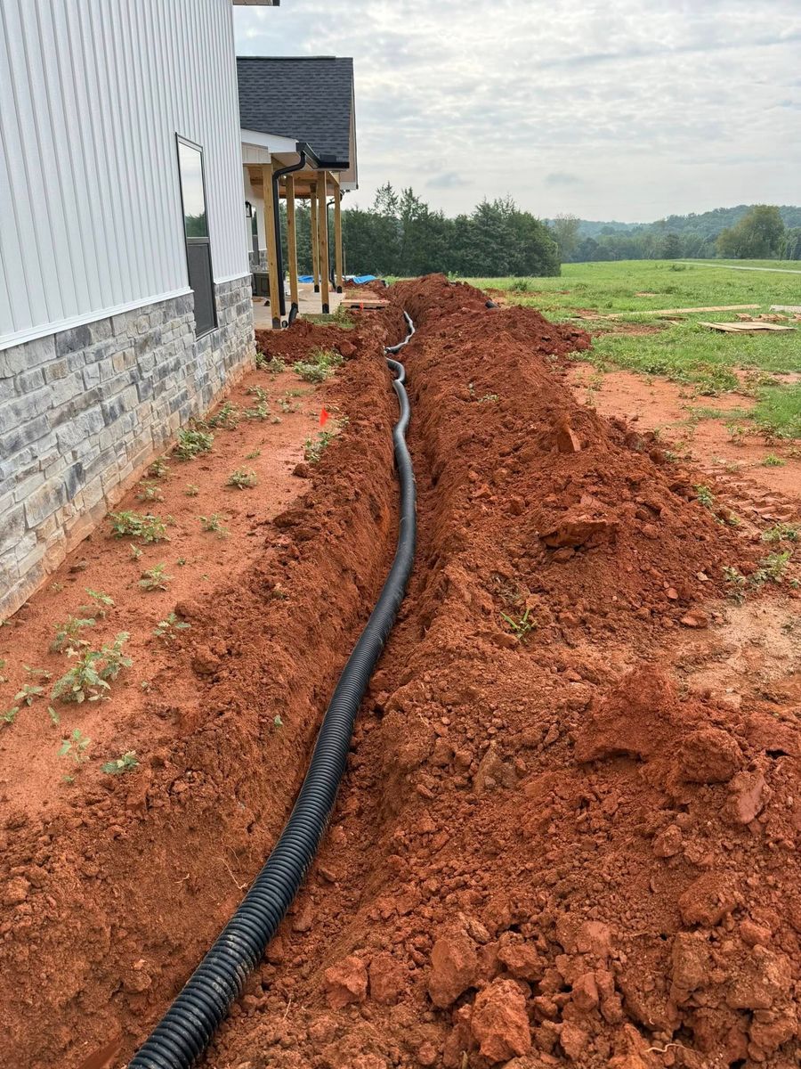 French Drains & Underground Gutter Downspout Installation for Heldapay Hauling & Grading in Charlotte, SC