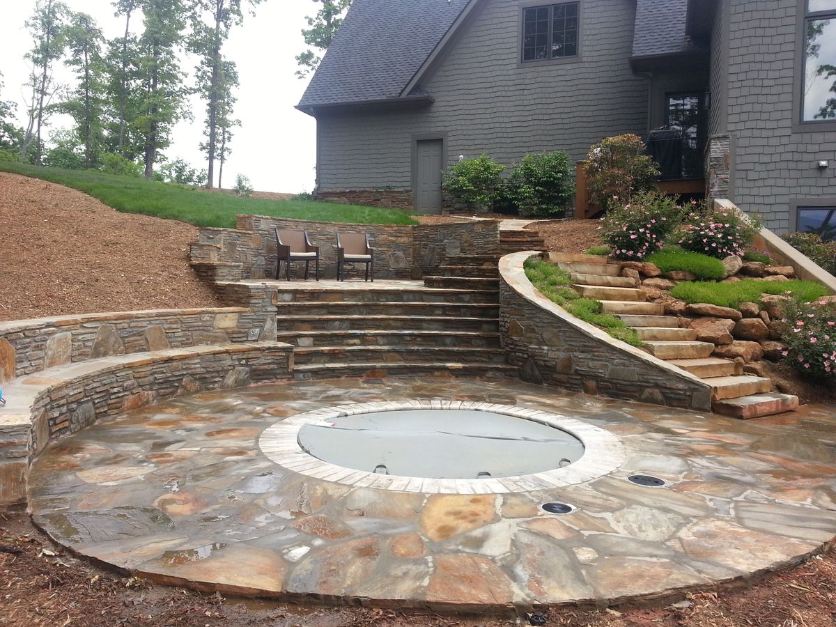 retaining walls for Acosta's Stone Work in Henderson, NC