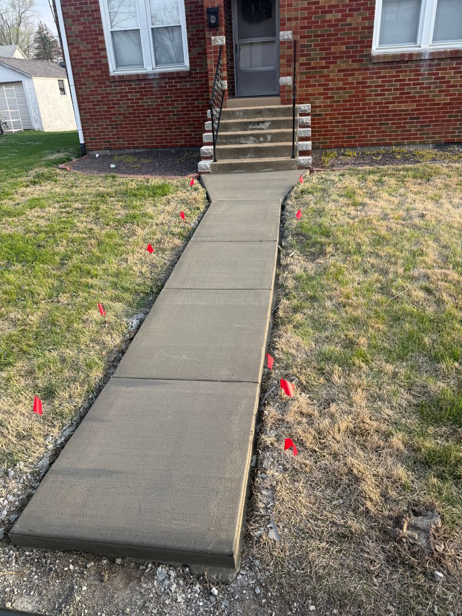 Sidewalk Installation for Immaculate Concrete and Construction in Troy, IL