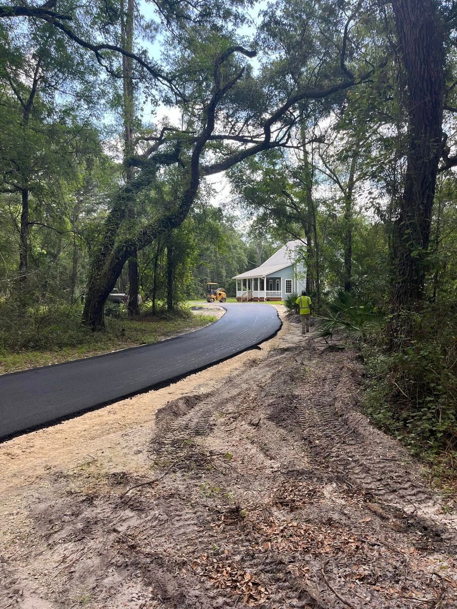 Asphalt Driveway Installation for Lamar Construction in North Central, FL