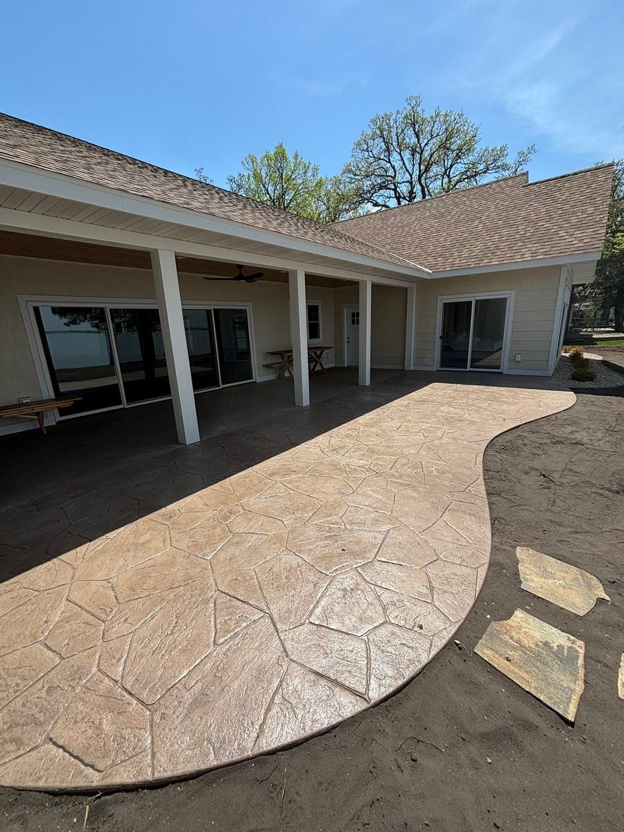 House and Shed Floors for Johnson Concrete in New London, MN