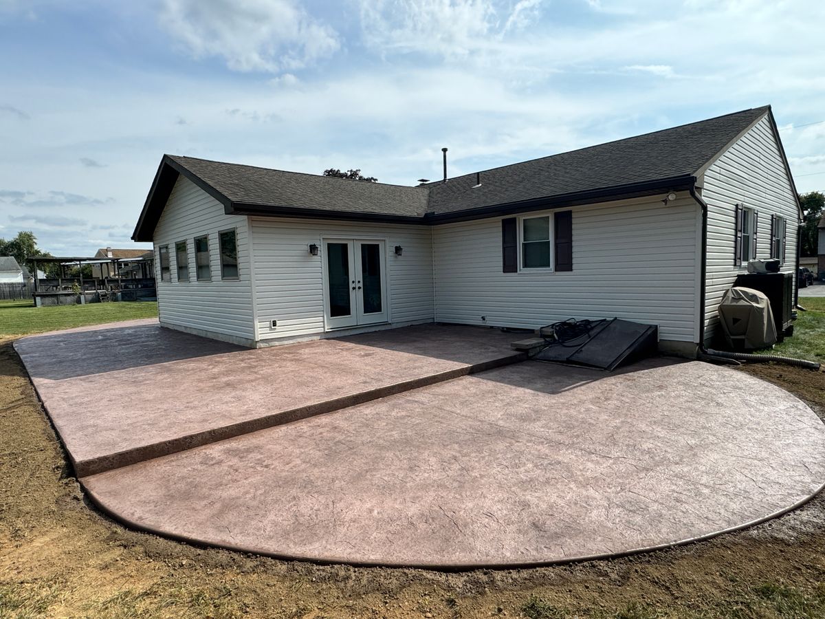 Stamped Concrete Installation for Berks Concrete & Construction LLC in Berks County, PA