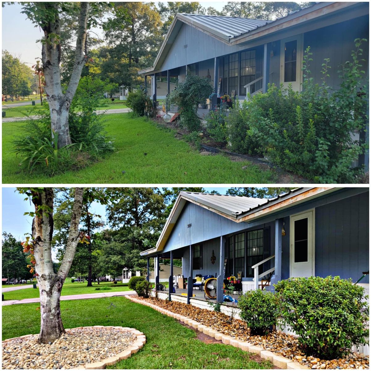 Rock Beds for JT’s Landscaping in Tyler County, TX