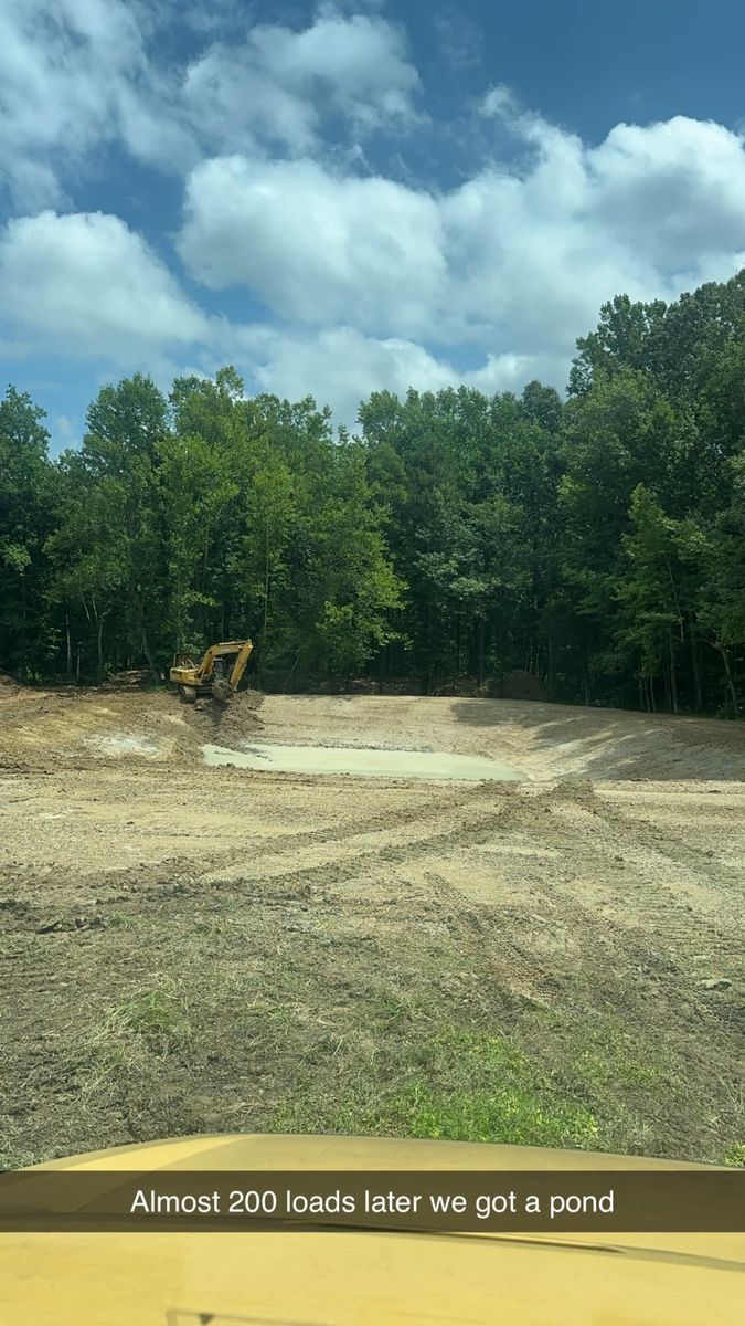 Pond Installation for Herbert Excavating in Hughesville, MD