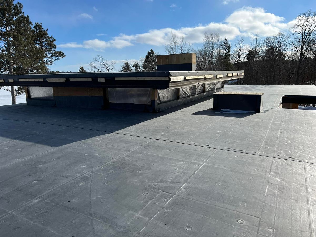 Low Slope EPDM Roofing Installation for Patriot Roofing Plus LLC in Pequot Lakes, MN