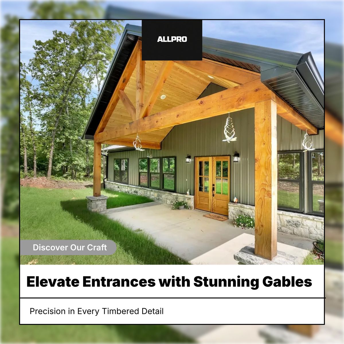 Gabled Entryways for All Pro Buildings in Hammond, Indiana