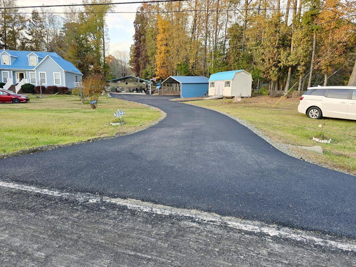Asphalt Driveway Installation for CJ's Paving and Sealcoating in Lynchburg, VA