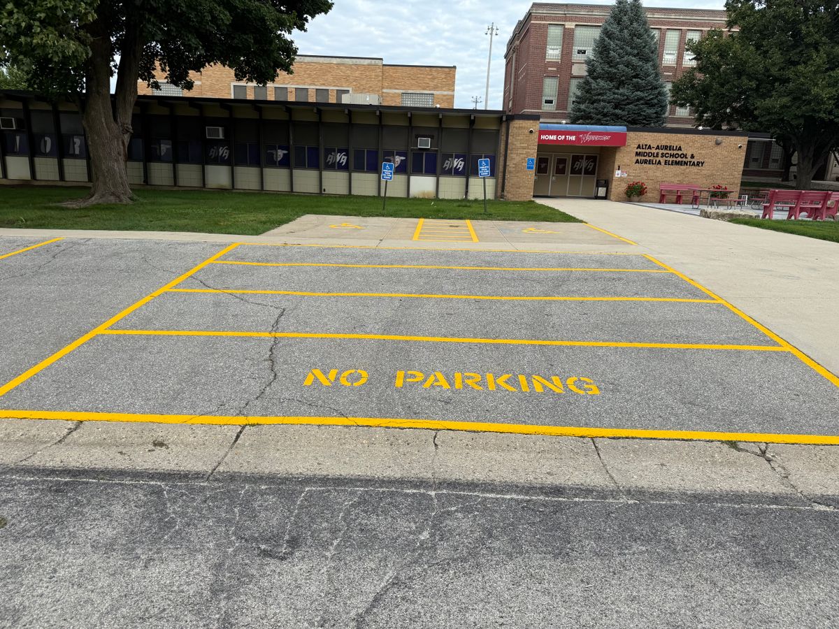 Line Striping for Midwest Line Striping LLC in Spirit Lake, IA