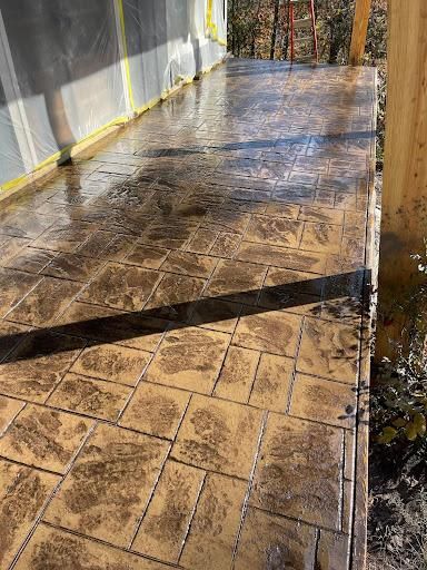 Stamped Concrete Installation for Tommy Moore Construction in Anderson County, TN
