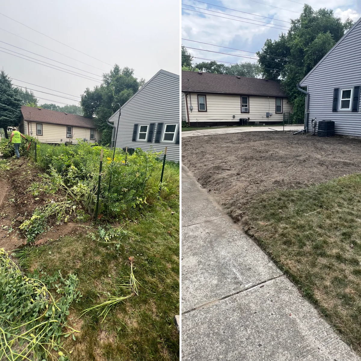 Land clearing for Alltimate Outdoor Services in Warren, MI