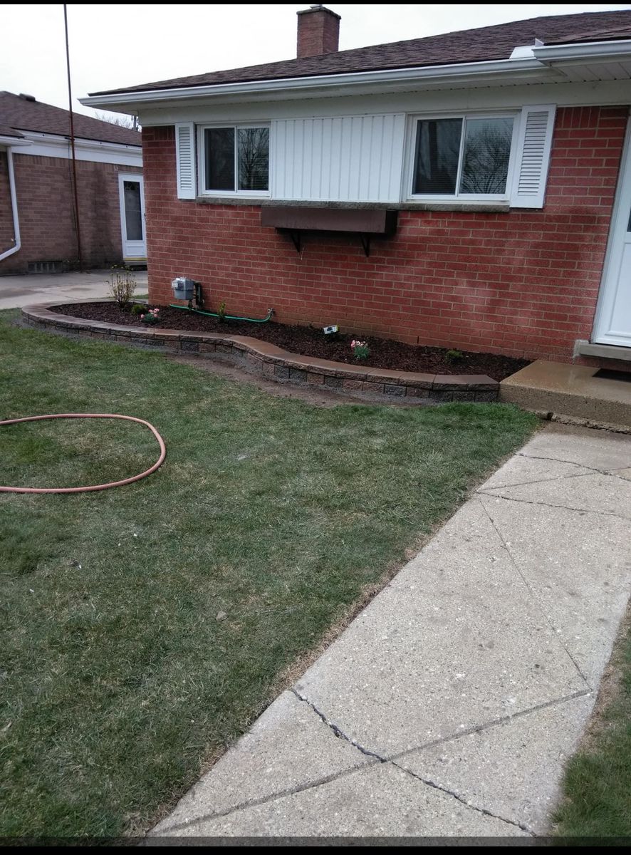 Retaining Wall Construction for Alltimate Outdoor Services in Warren, MI
