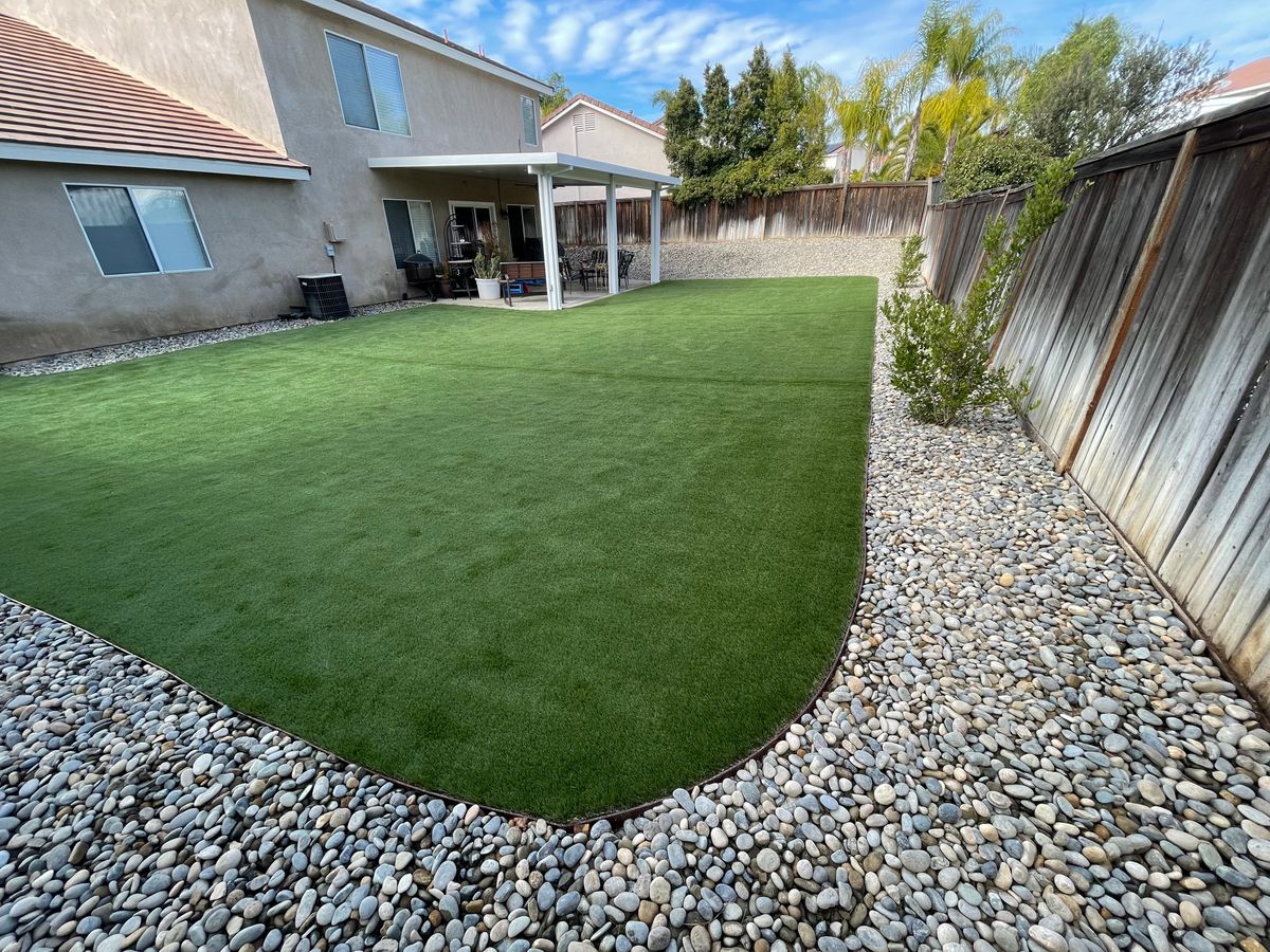 Artificial Turf Installation for Aidan Jade Landscaping in Riverside County, CA