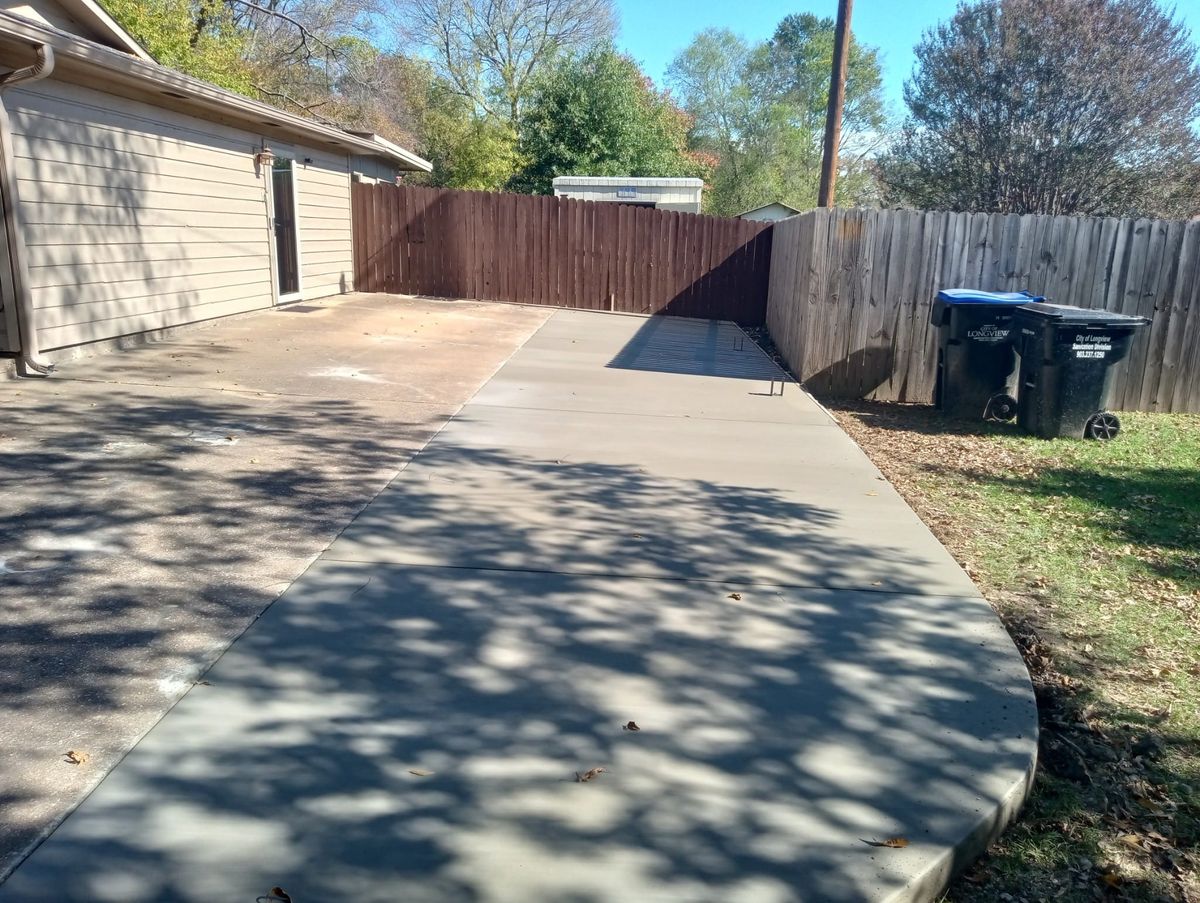 Stamped Concrete Installatio for Mg's Renovations in Longview, TX