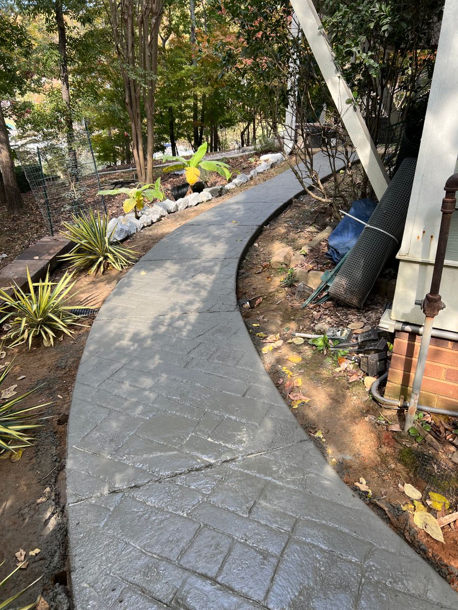 Concrete Install for Cisco Kid Landscaping Inc. in Lincolnton, NC