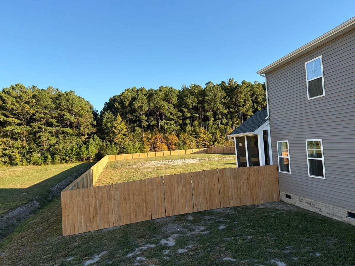Fence Installation for RedLine Fencing in Moyock, NC