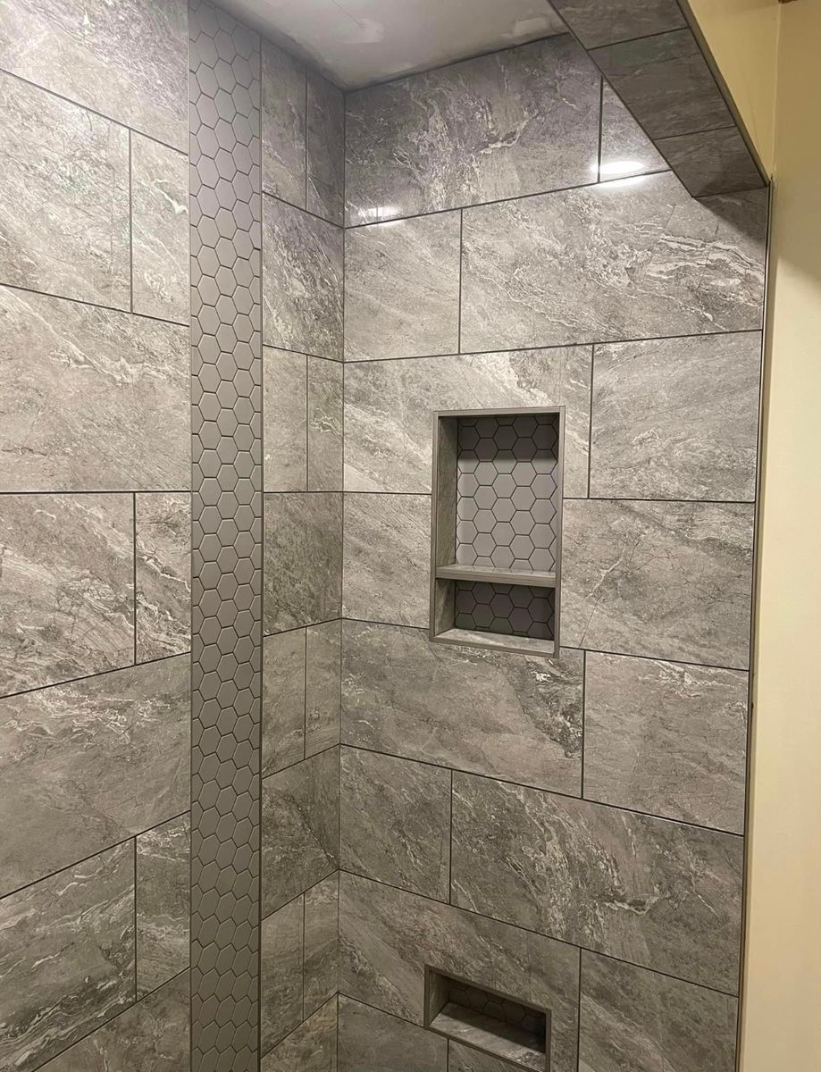 Custom Tile Showers for B4 Construction LLC in Cookville, TN